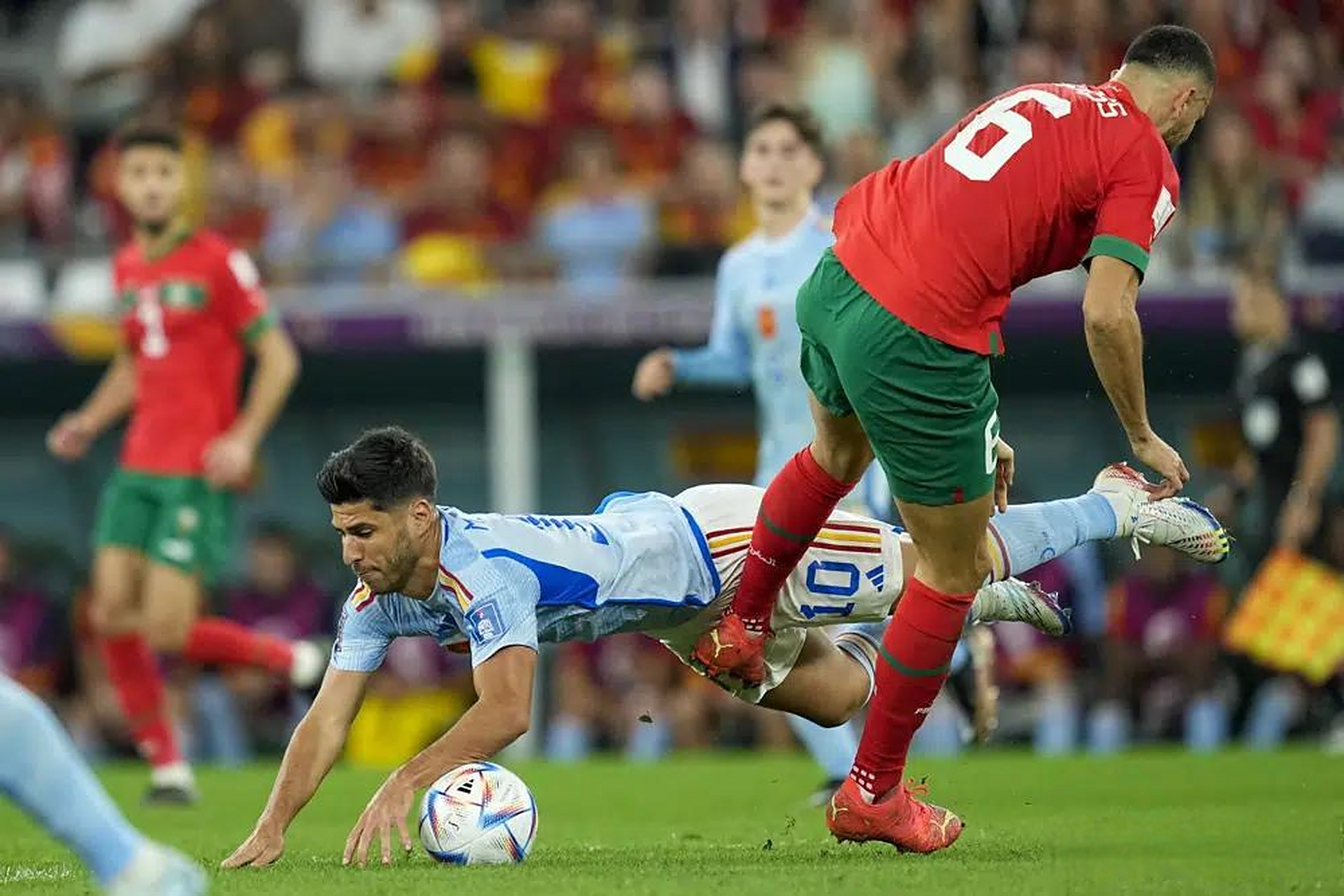 摩洛哥队在比赛中奋力一搏的简单介绍